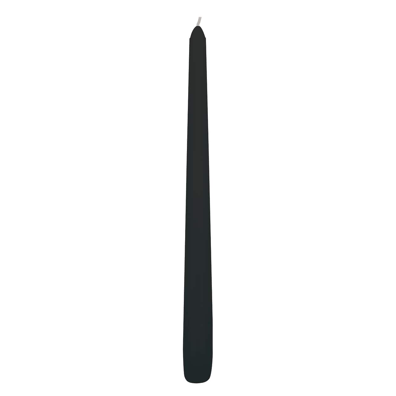 48 Pack: 10" Black Taper Candle by Ashland®